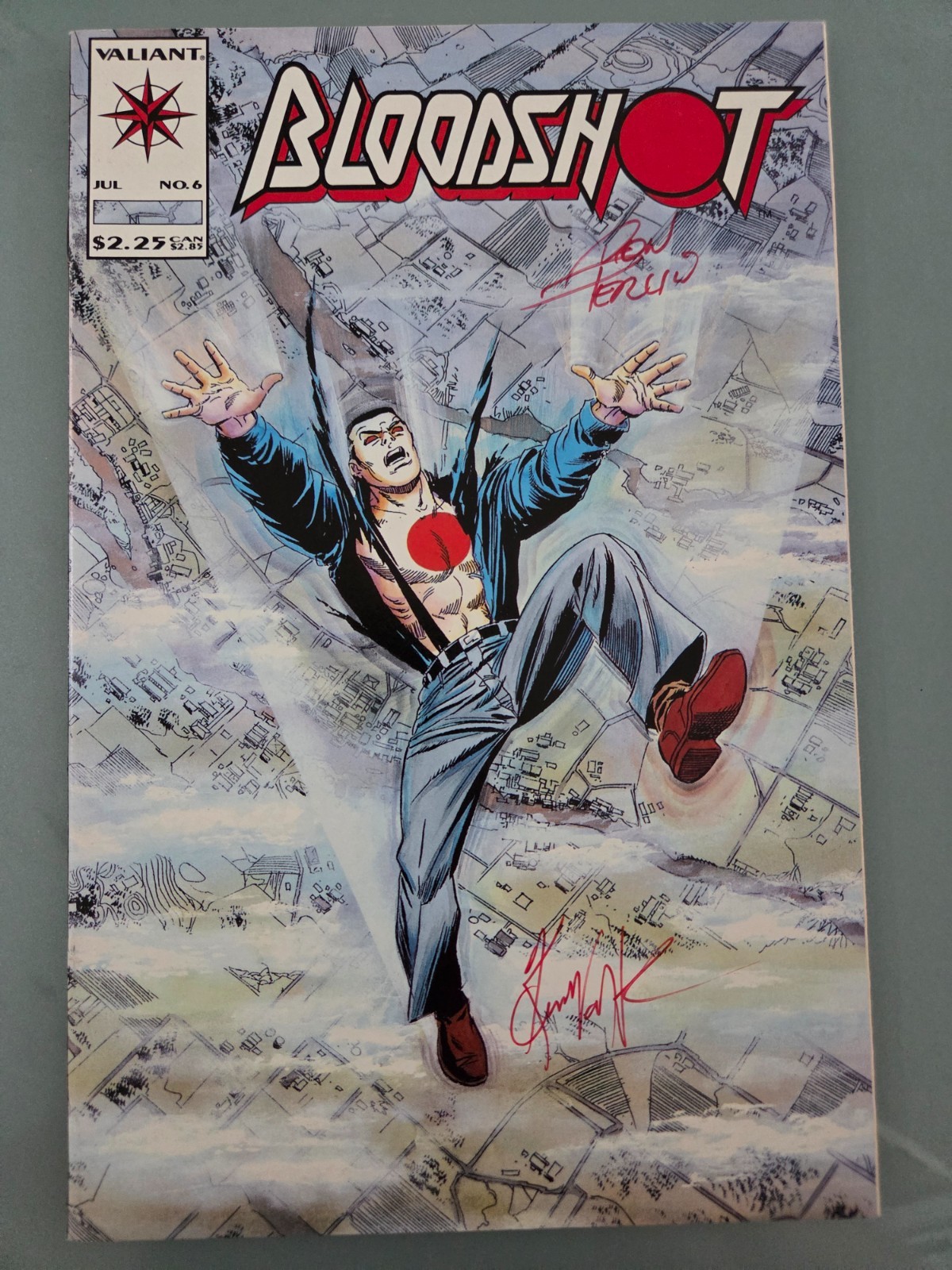 BLOODSHOT #6 (1992) VALIANT COMICS 1ST APPEARANCE NINJAK SIGNED DON PERLIN+