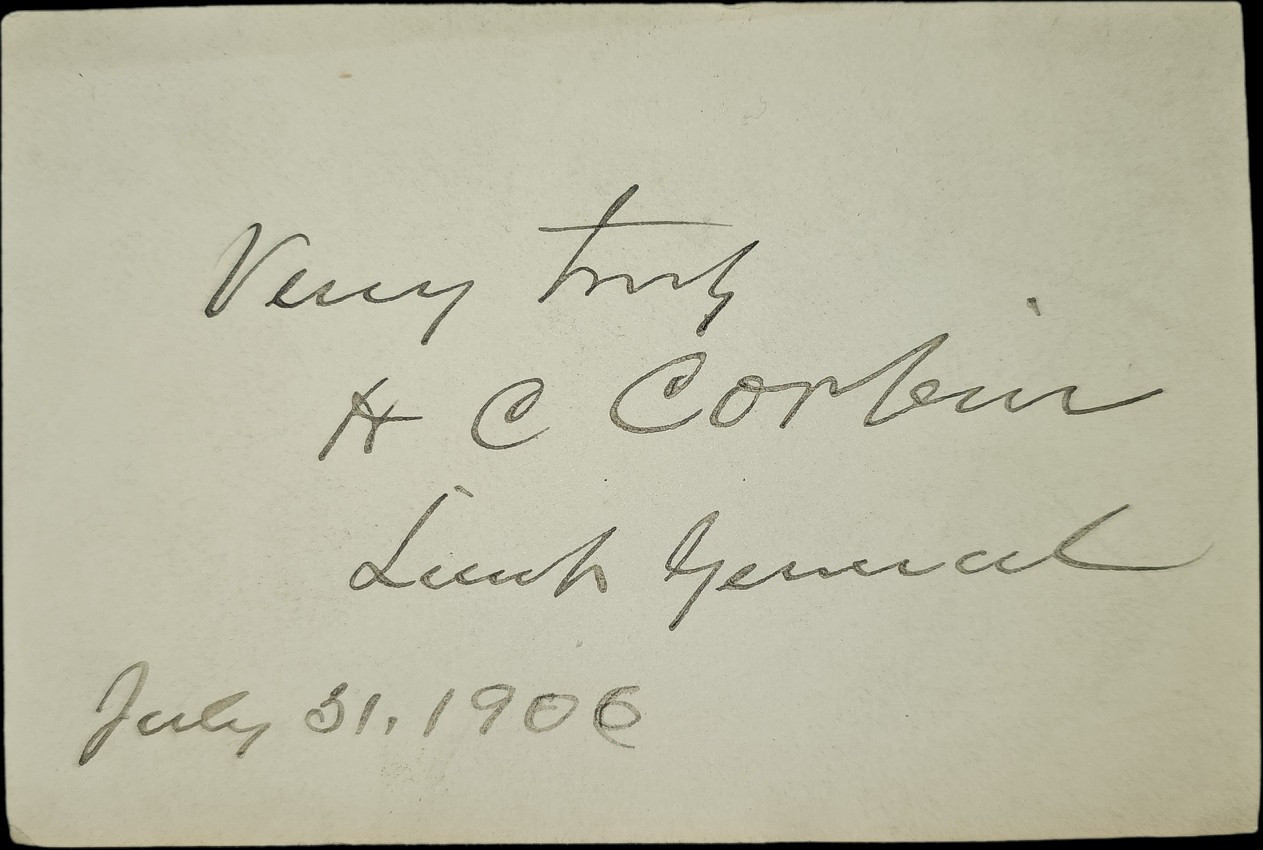 1906 Signature Cut Of Lt General Henry Clark Corbin - Civil War