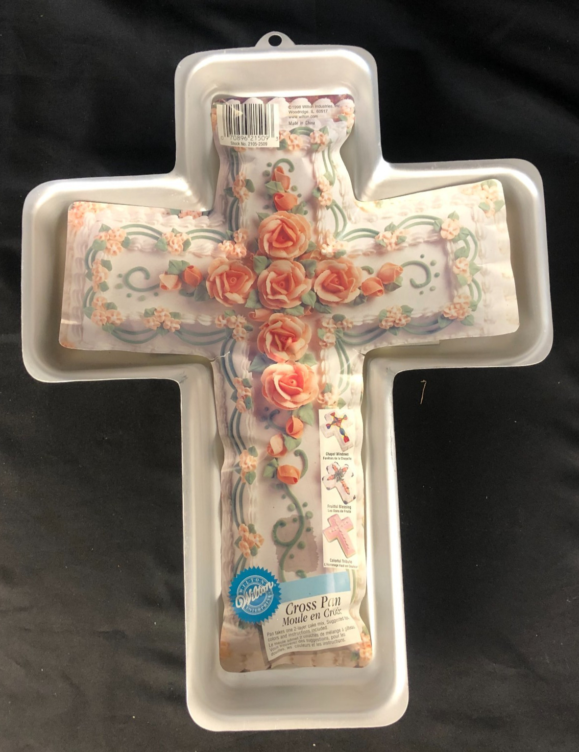 Vintage Wilton Cross Cake Pan Easter Baptism Aluminum Communion 502-2502