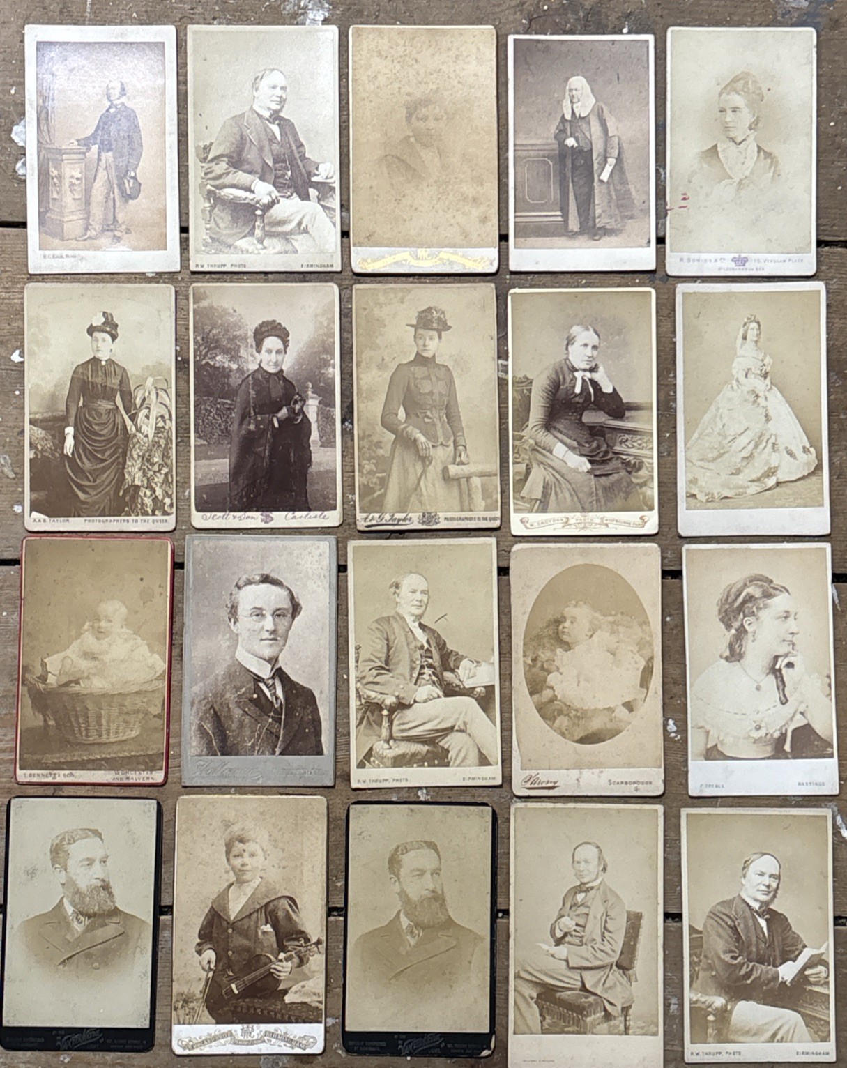 20 x CDV & Vintage Sepia Photos Job Lot