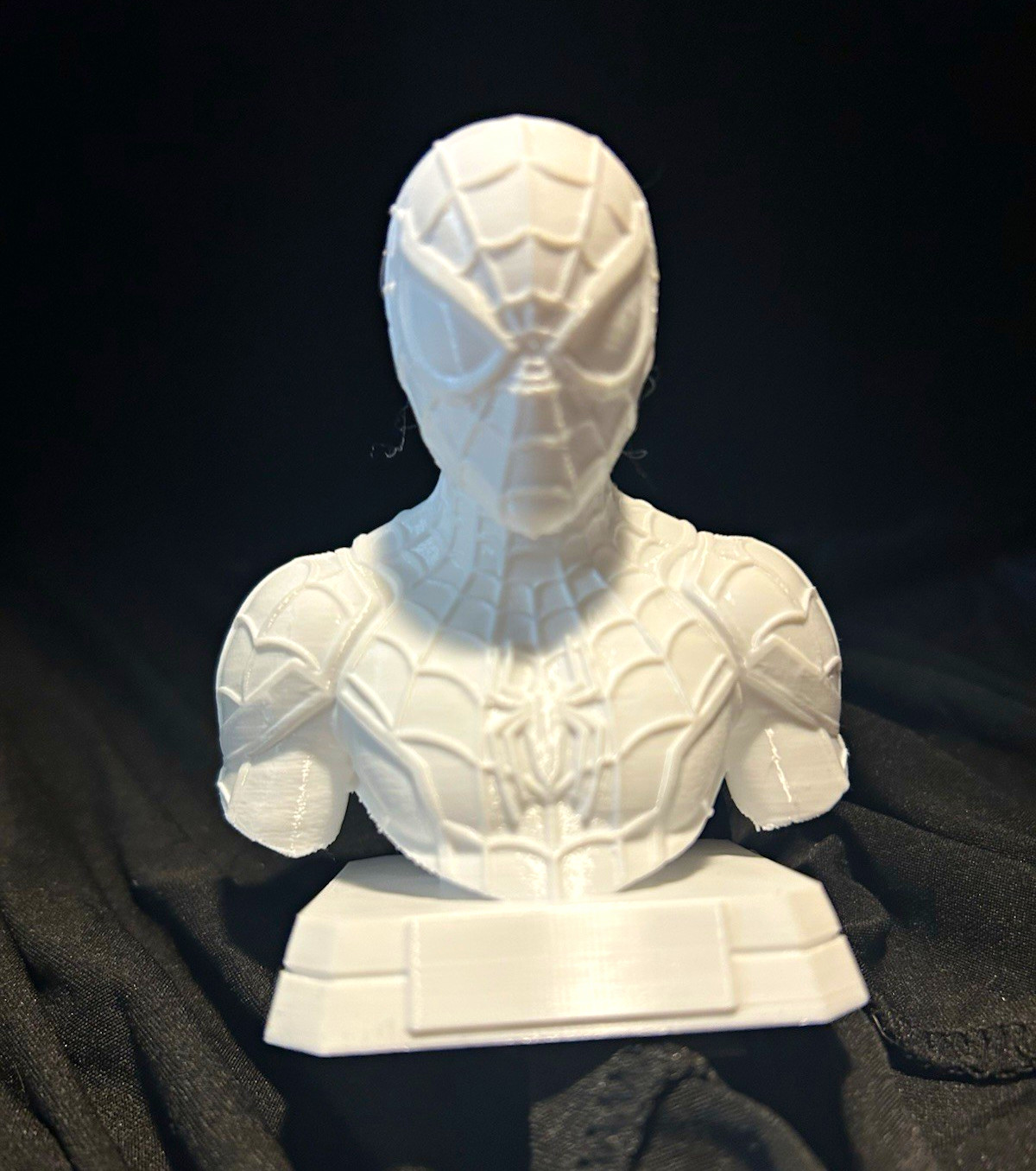 Spider-Man White 3D Printed Unpainted Bust Figurine Small 4in 3D Effect