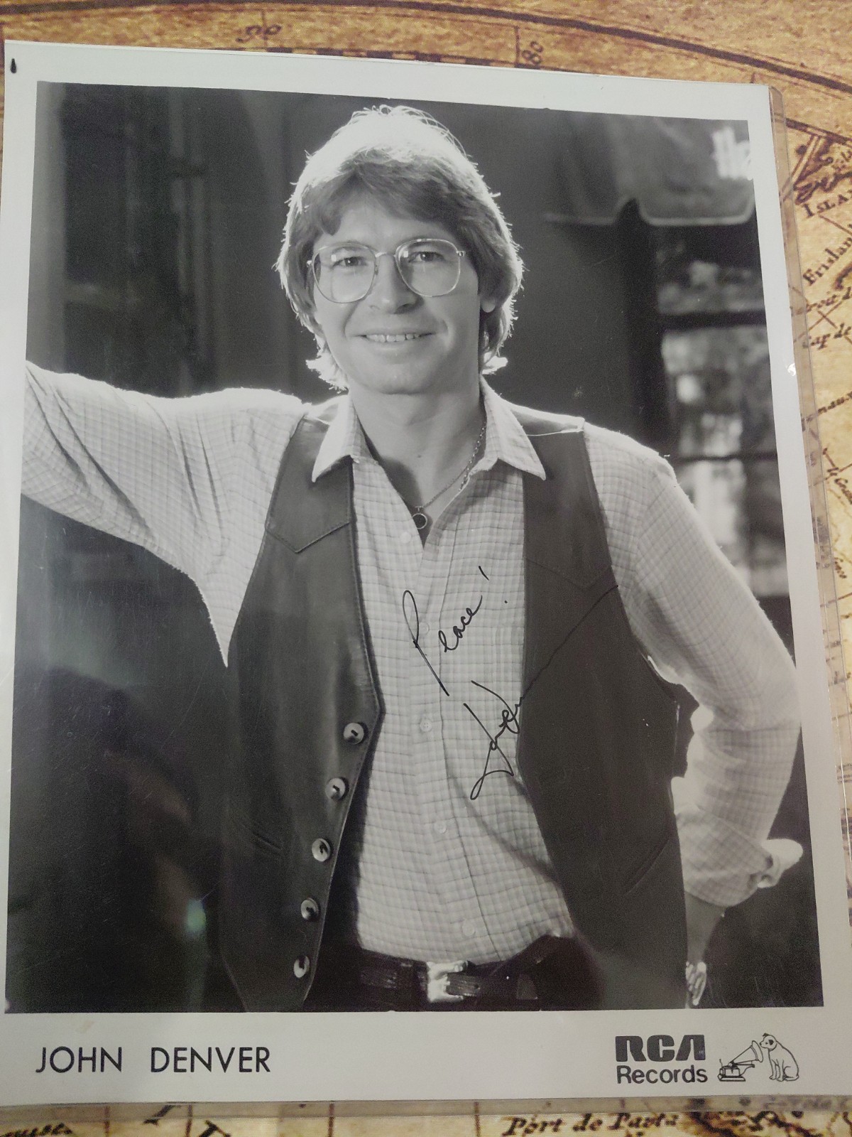 John Denver Signed 8×10 Photo In Great Condition COA