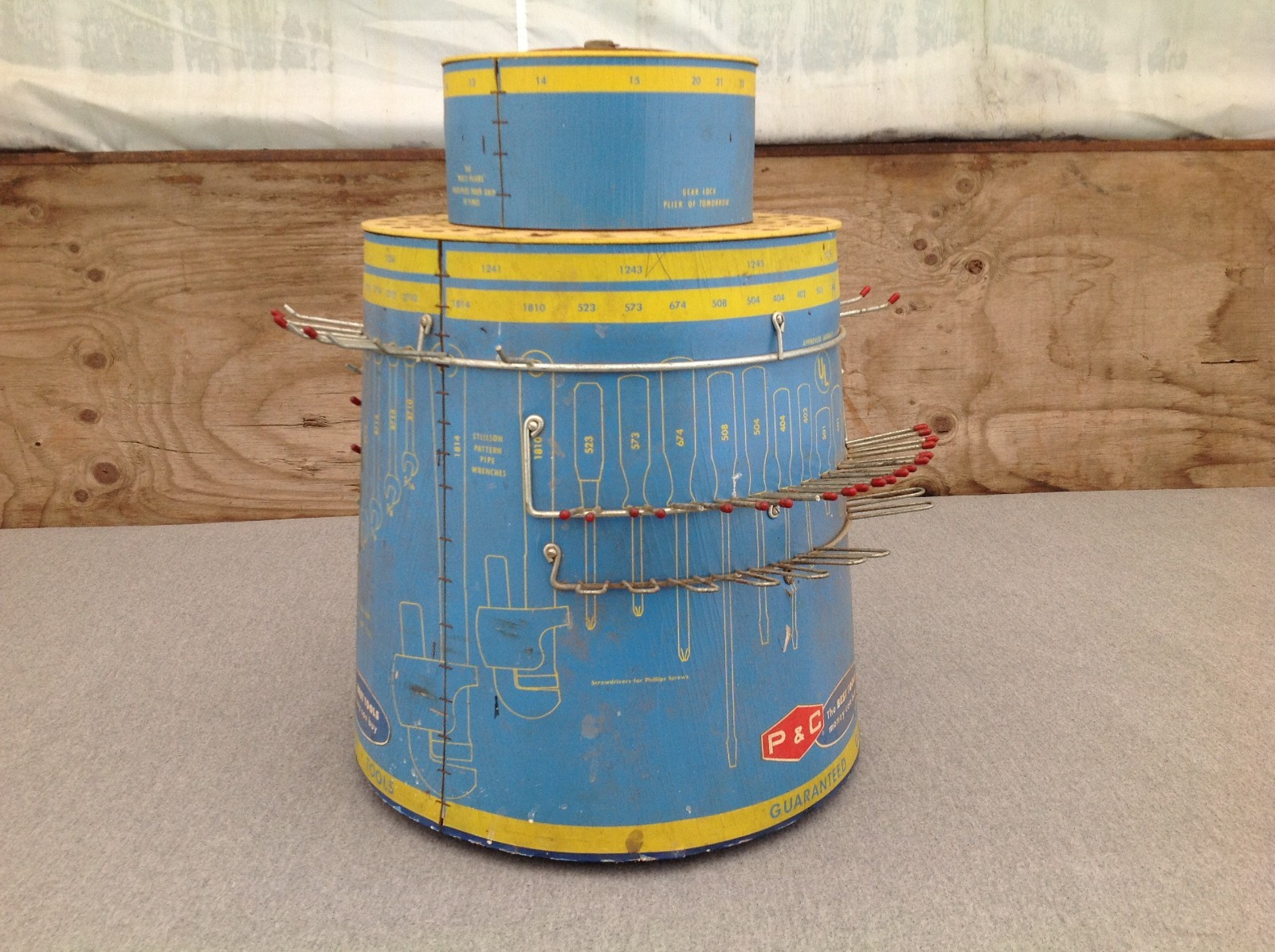 Vintage P&C Tool Countertop Carousel Tool Display