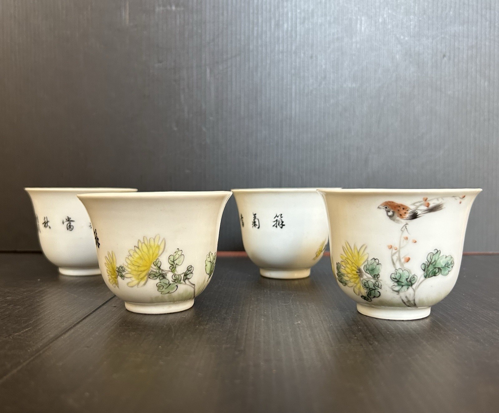 For Old_skull — 7 Antique/ VTG Chinese Families Rose Porcelain Cups