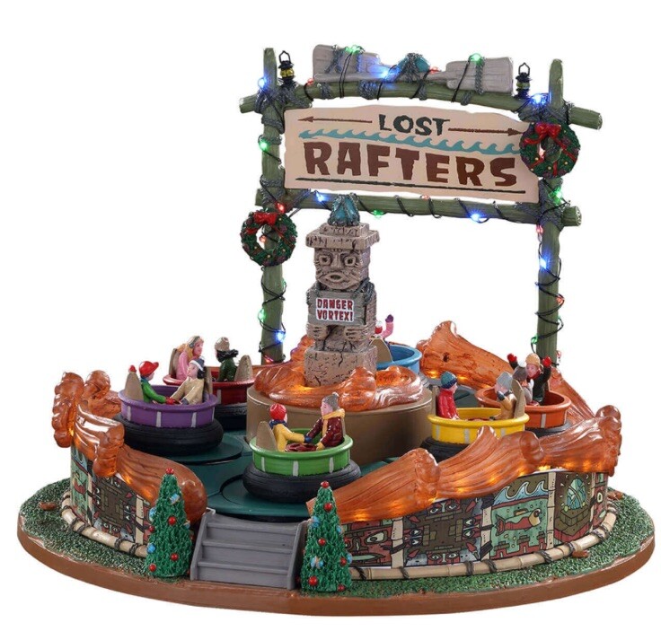 Lemax LOST RAFTERS  Holiday Village Carnival Train Accent -animated  & Musical