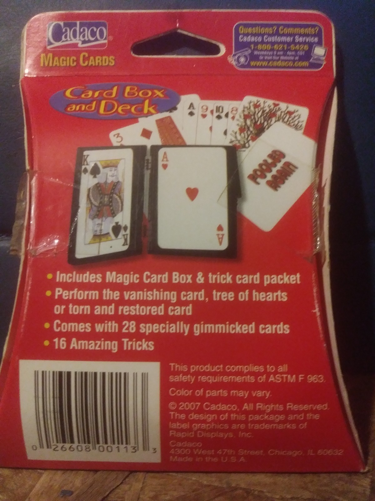 Cadaco magic card tricks.