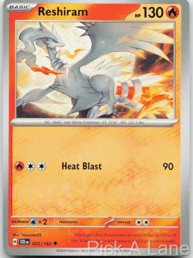 Reshiram 22/142 Uncommon Stellar Crown Pokemon Near Mint