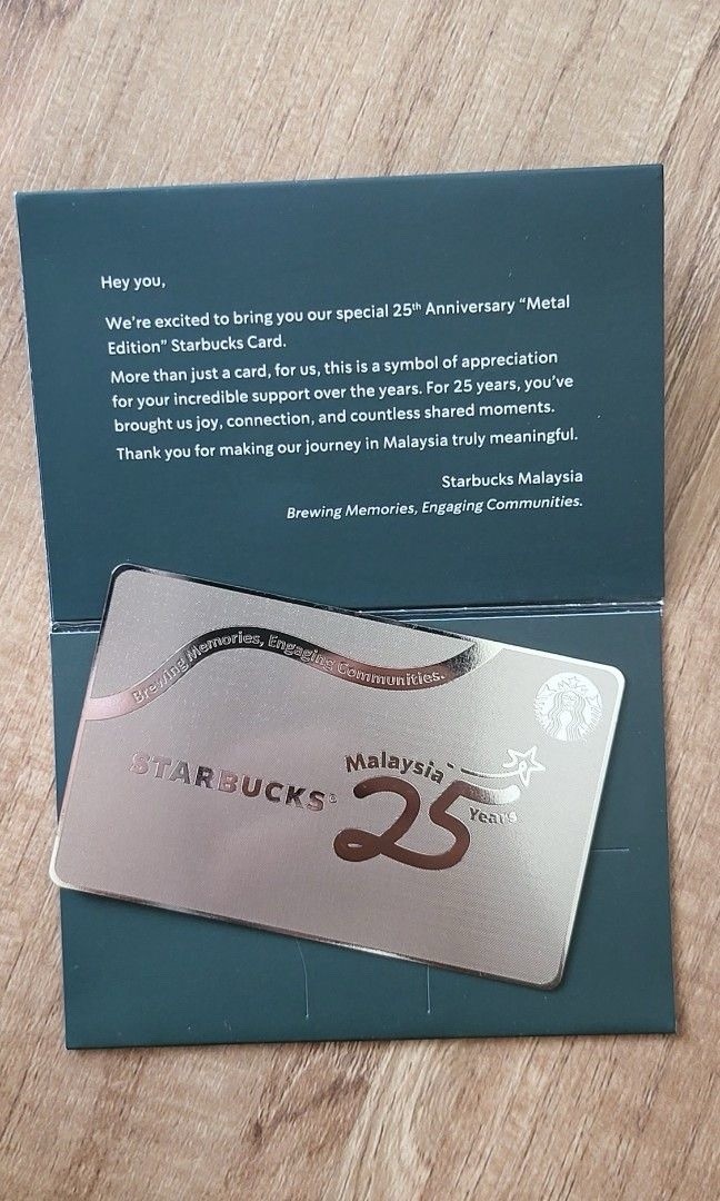 Starbucks Card Malaysia 25th Anniversary Metal Edition