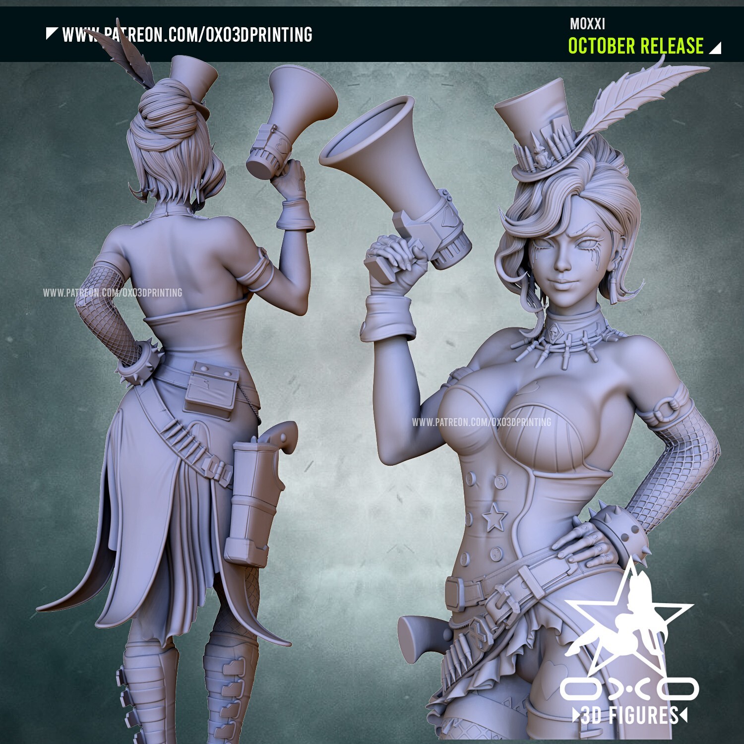 Moxxi - Borderlands, 1:10 Scale, SFW and NSFW, 3D Printed - Resin Figure