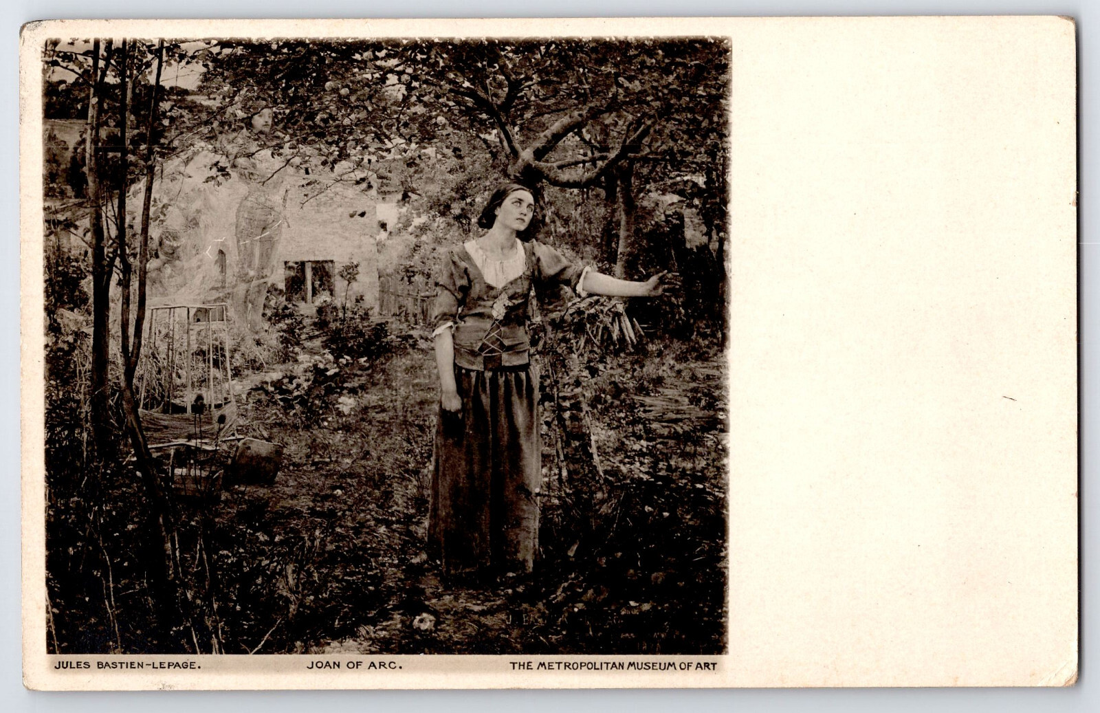 [3H13] Postcard Real Photo AZO Unused, Joan of Arc Jules Bastien-LePage Painting