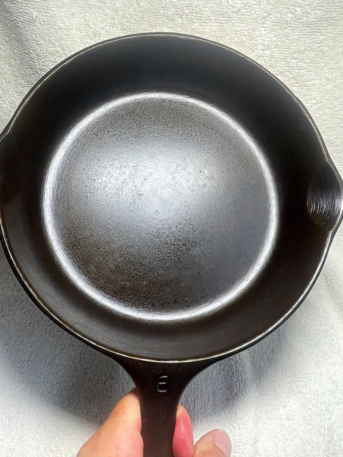 Unmarked Wagner Ware cast iron skillet, #6, 9in, Restored Unmarked Wagner Ware cast iron skillet, #6, 9in, Restored