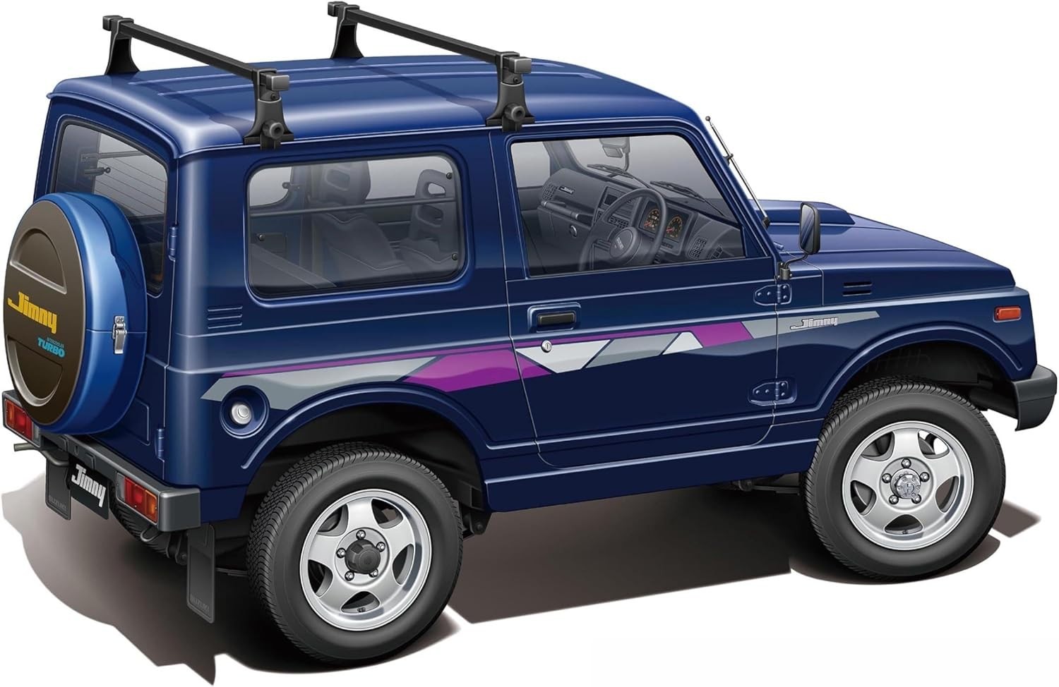 Hasegawa 1/24 Suzuki Jimny JA11-3 w/Base Carrier Plastic Model 20744 Car NEW