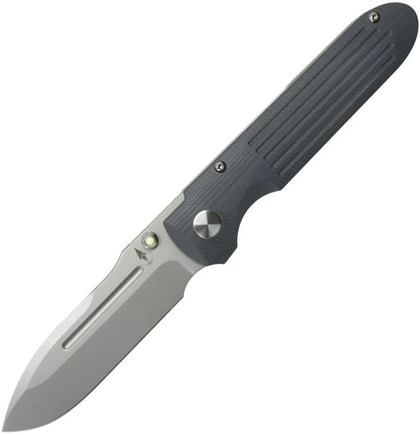Terrain 365 Invictus AT Framelock Gray Folding Pocket Knife 3.5in Blade G10 EDC