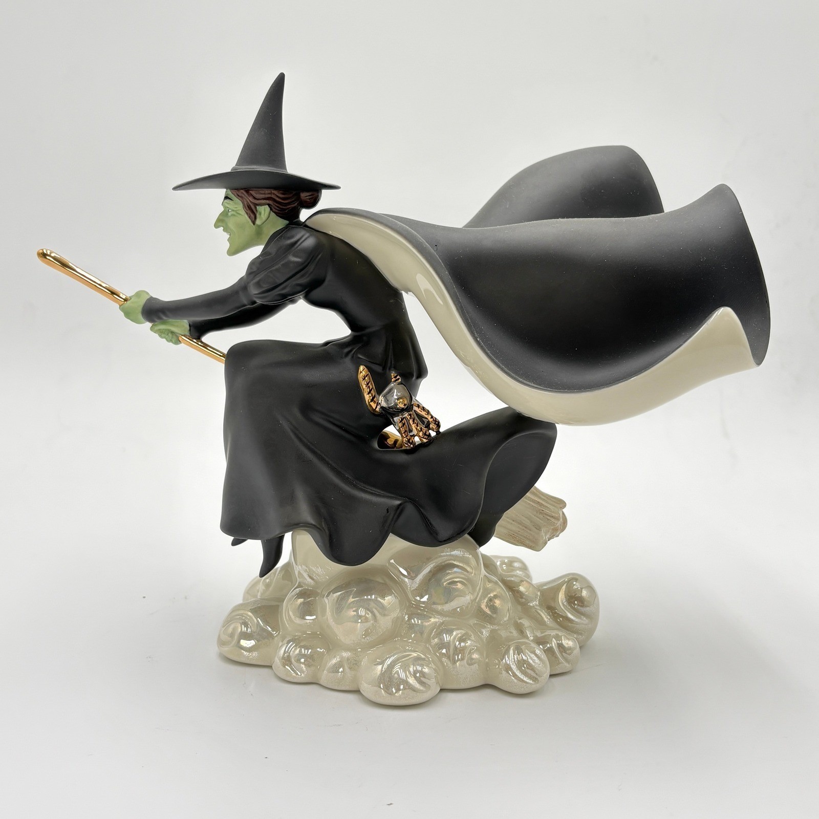 Lenox Wicked Witch\'s Fury Figure Wizard of Oz Porcelain 24K Gold 8 Inch