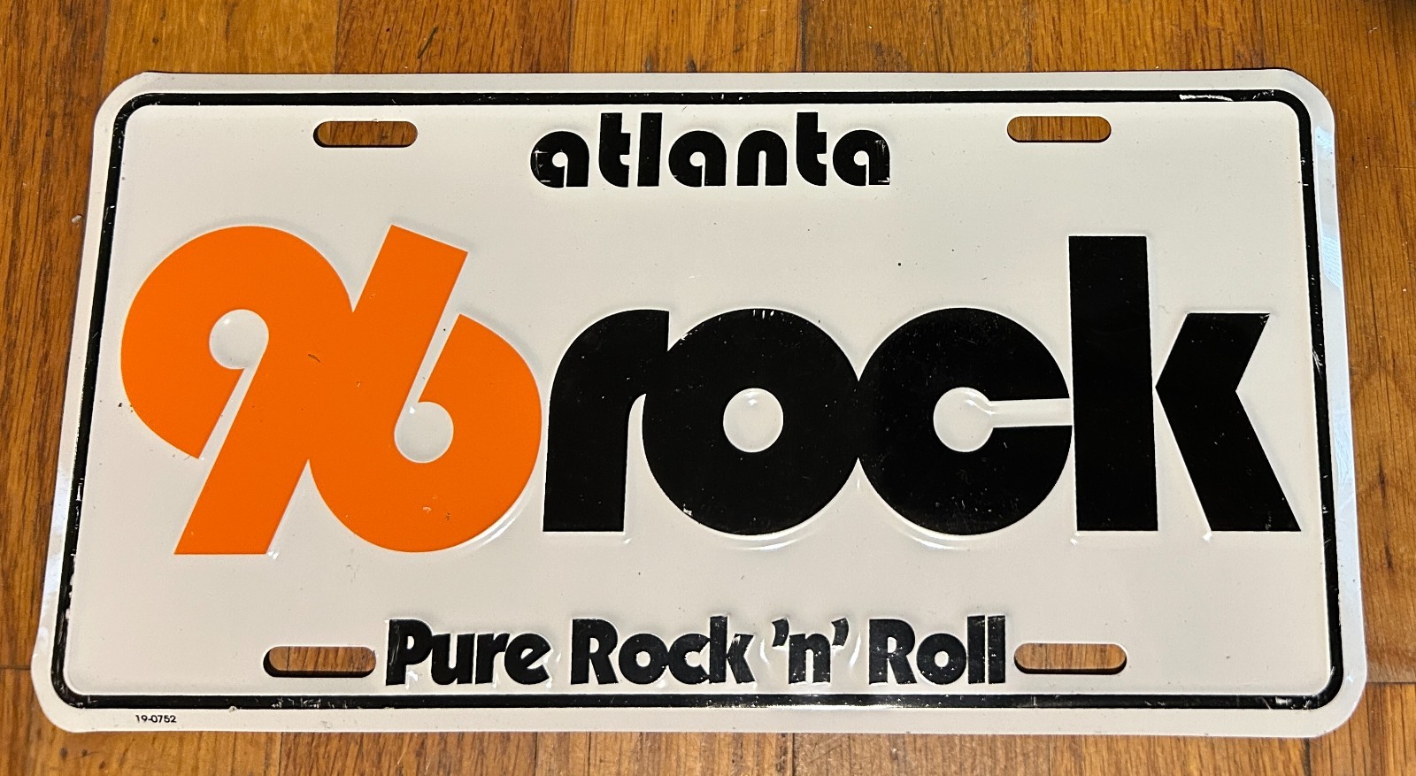 New 96 Rock License Tag Metal Atlanta\'s Rock Station WKLS - White New 96 Rock License Tag Metal Atlanta\'s Rock Station WKLS - White