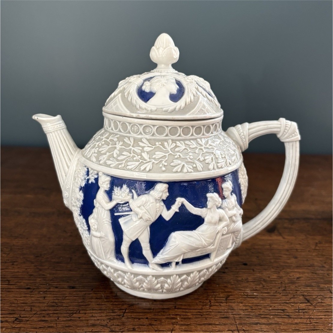 Rare Schafer and Vater Glazed Porcelain Teapot