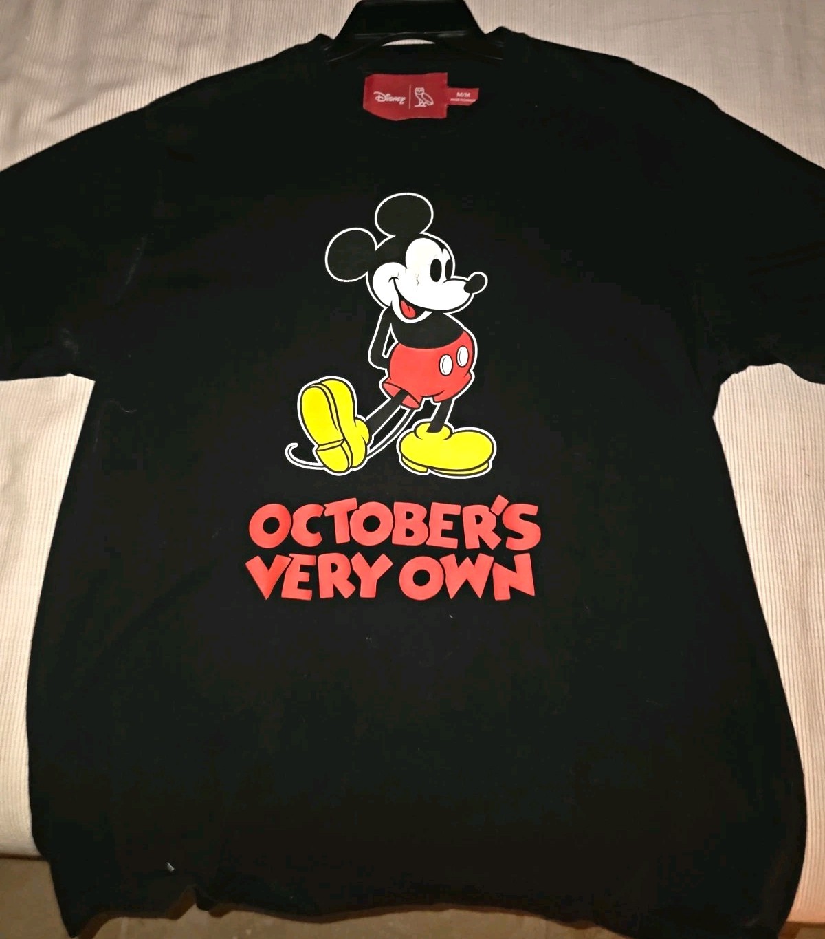 Disney Drake OVO Mickey Mouse October's Very Own Black T-Shirt Adult Size M