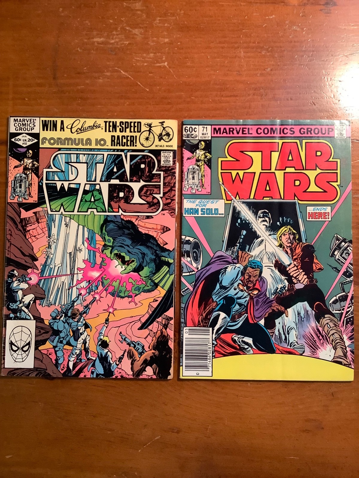 Vintage Star Wars Comic Lot #55 #71 Marvel 1982 1983 1st Plif Newsstand Key VG/F