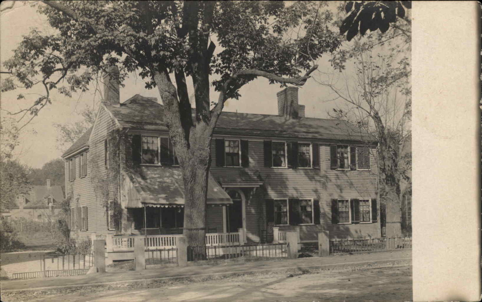 Dedham Massachusetts MA Cancel 1910 Home Real Photo Postcard