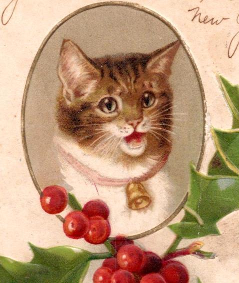 1907 CHRISTMAS HAPPY KITTEN 