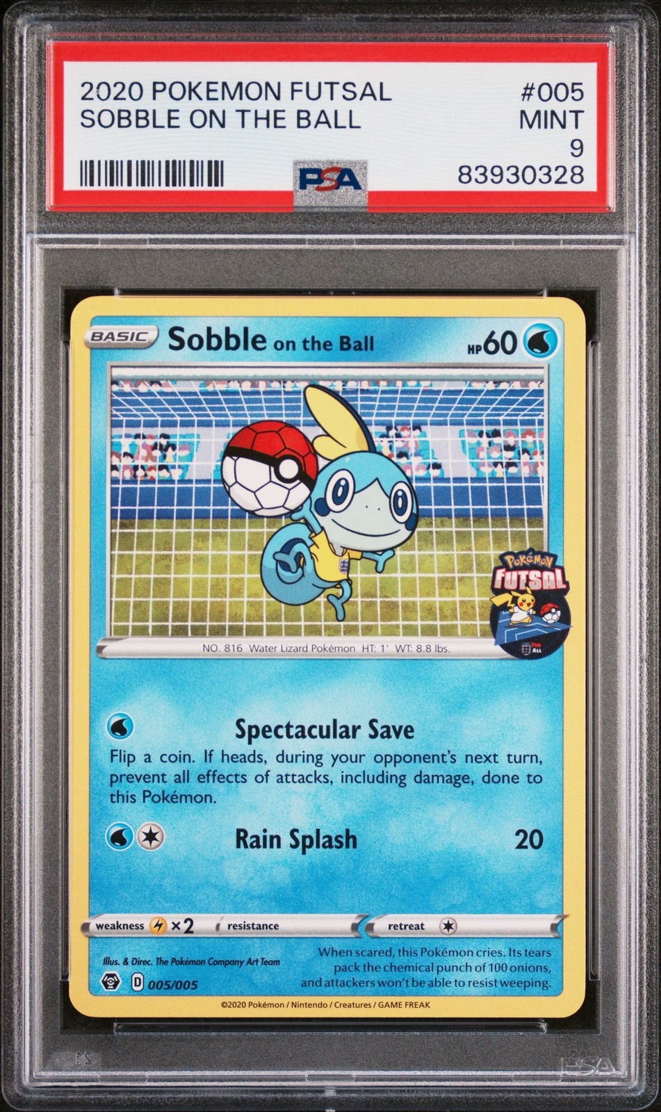 PSA 9 Sobble On The Ball 005/005 Futsal Pokemon