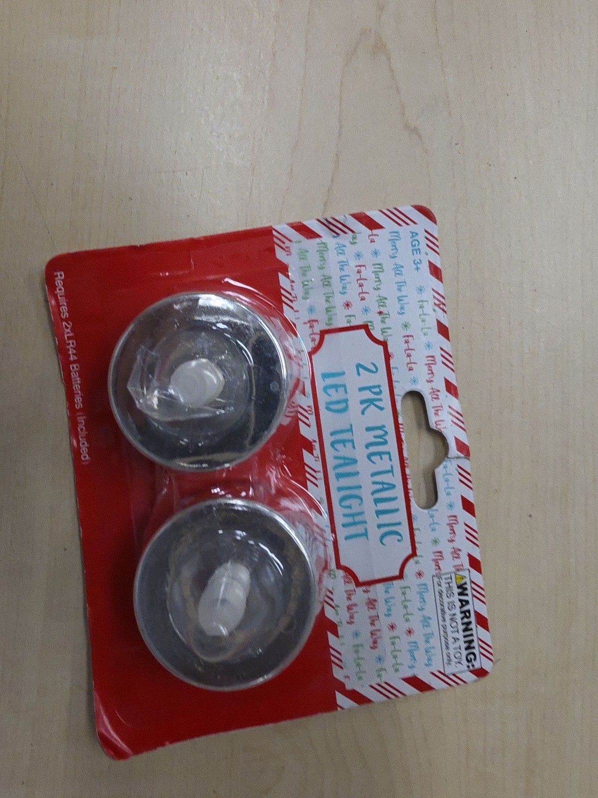 2 Pack Metallic LED Tealight Candles Flameless Battery Operated