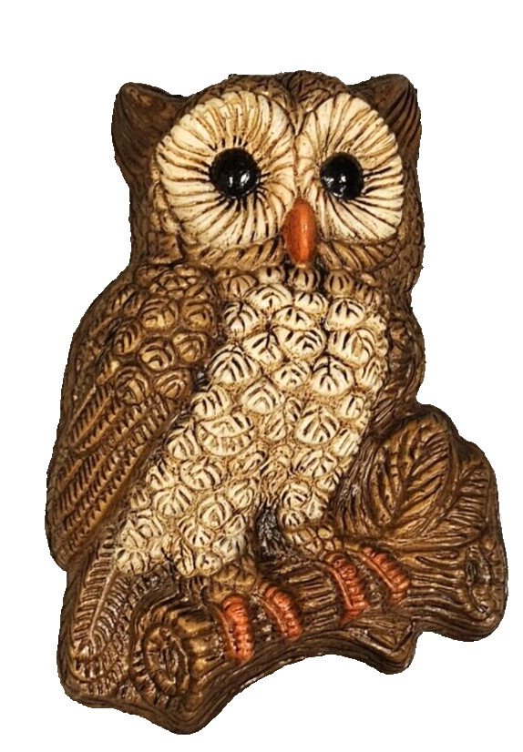 Vtg Homeco Owl Wall Plaque 1970 Lightweight 7.5 Vtg Homeco Owl Wall Plaque 1970 Lightweight 7.5