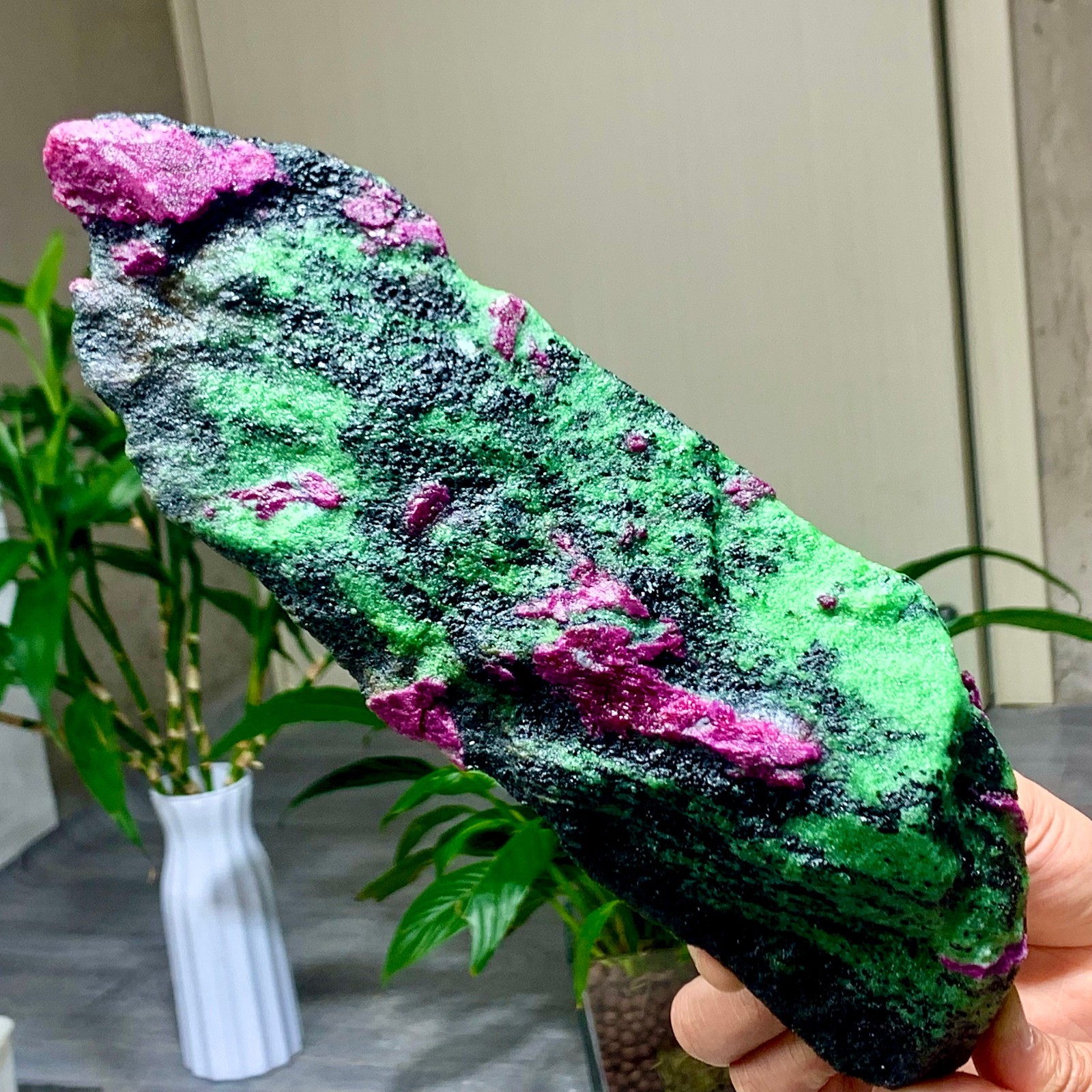 3.75LB Natural green Ruby zoisite (anylite) crystal Chakra Healing Energy