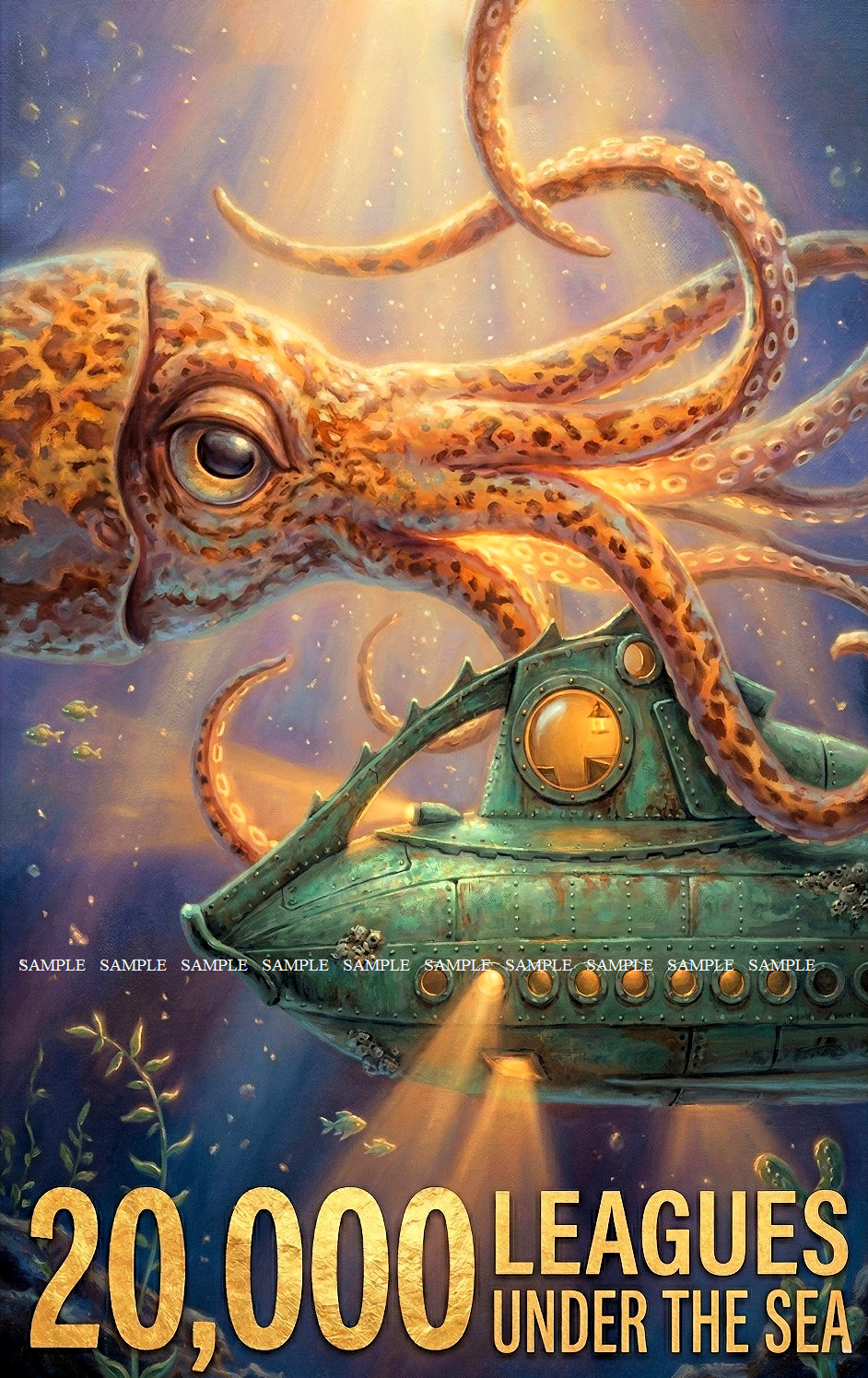 Disney 20,000 Leagues Under the Sea Submarine Voyage Poster 11 x 17