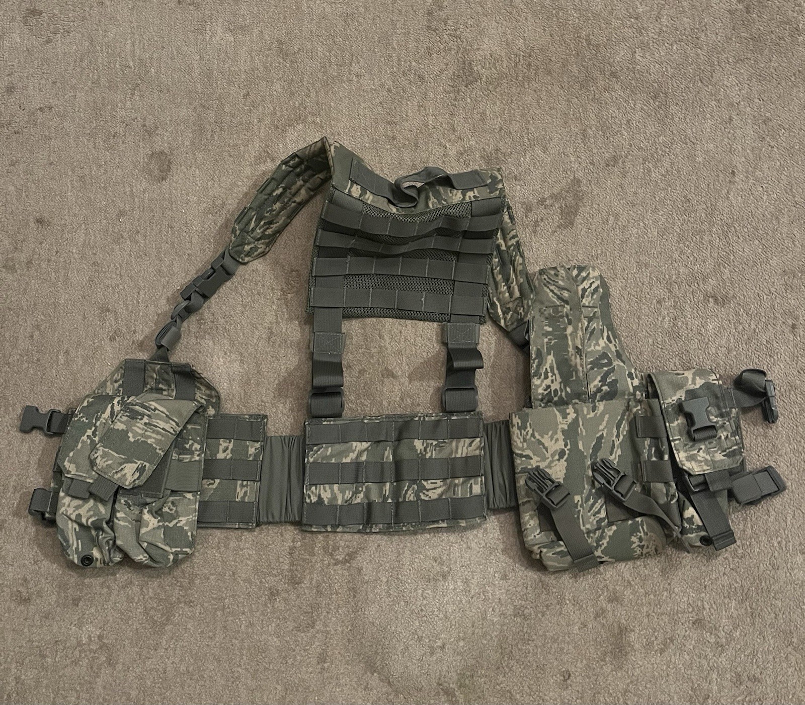 USGI GCS H-Harness Load Bearing Vest LBV LBE ABU With Pouches Size Medium
