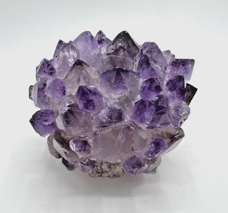 NEW Kathryn McCoy Classic 6.5 x 5 Brazilian AMETHYST Rock Crystal Candle Votive