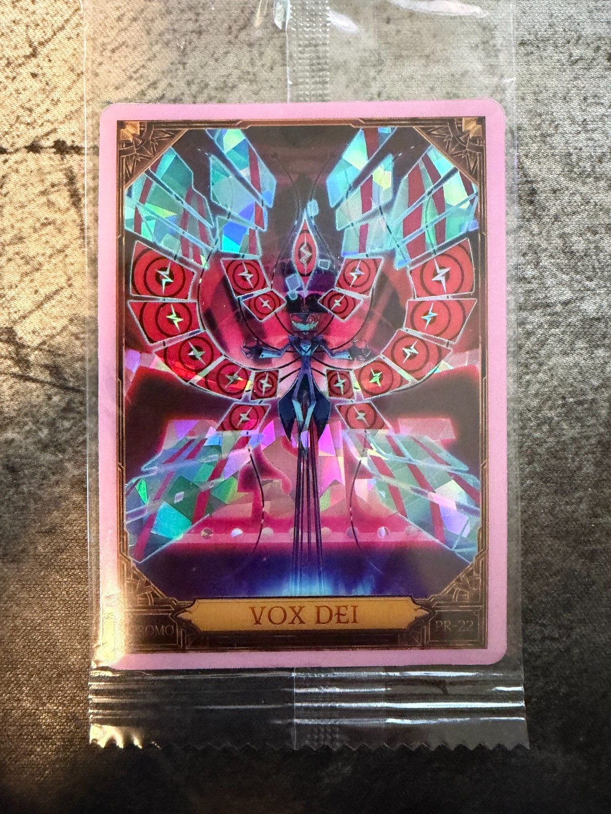 Hazbin Hotel Trading Cards Vox Dei Cracked Ice Promo Card PR-22 SEALED IN HAND