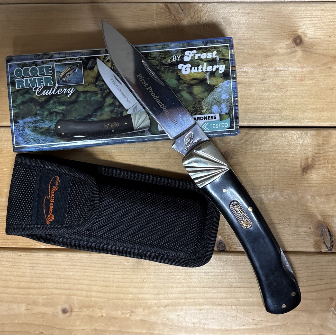 SPECIAL DIRT BUSTER LOCKBACK KNIFE BLACK OX HORN \
