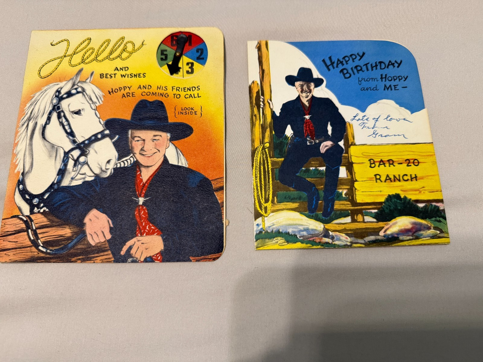 2 - Vintage Birthday Card Official Hopalong Cassidy Cards By Buzza Cardozo 2 - Vintage Birthday Card Official Hopalong Cassidy Cards By Buzza Cardozo