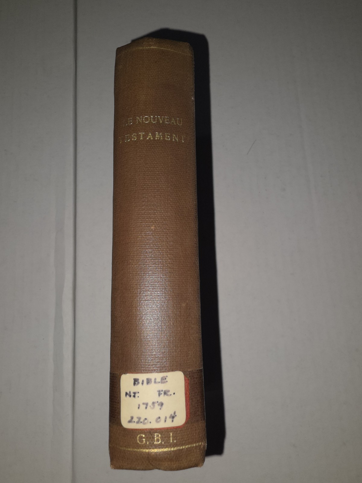 1759 FRENCH New Testament Bible Ancient Vintage