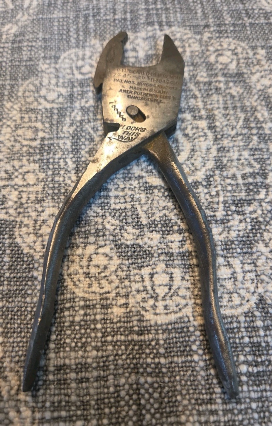 Vintage Eifel Geared Plierench Pliers Wrench 7\