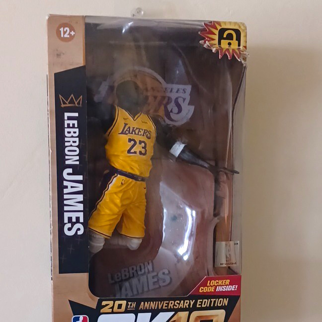 McFarlane Toys NBA 2K19 LeBron James Figure 20th Anniversary Box Little Rough