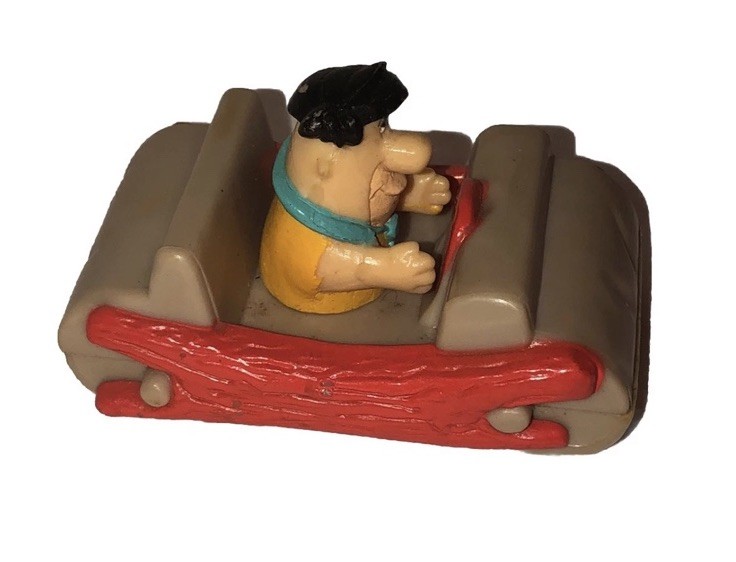 Fun 1990 Vintage Hanna Barbera Fred Flintstone Car Toy