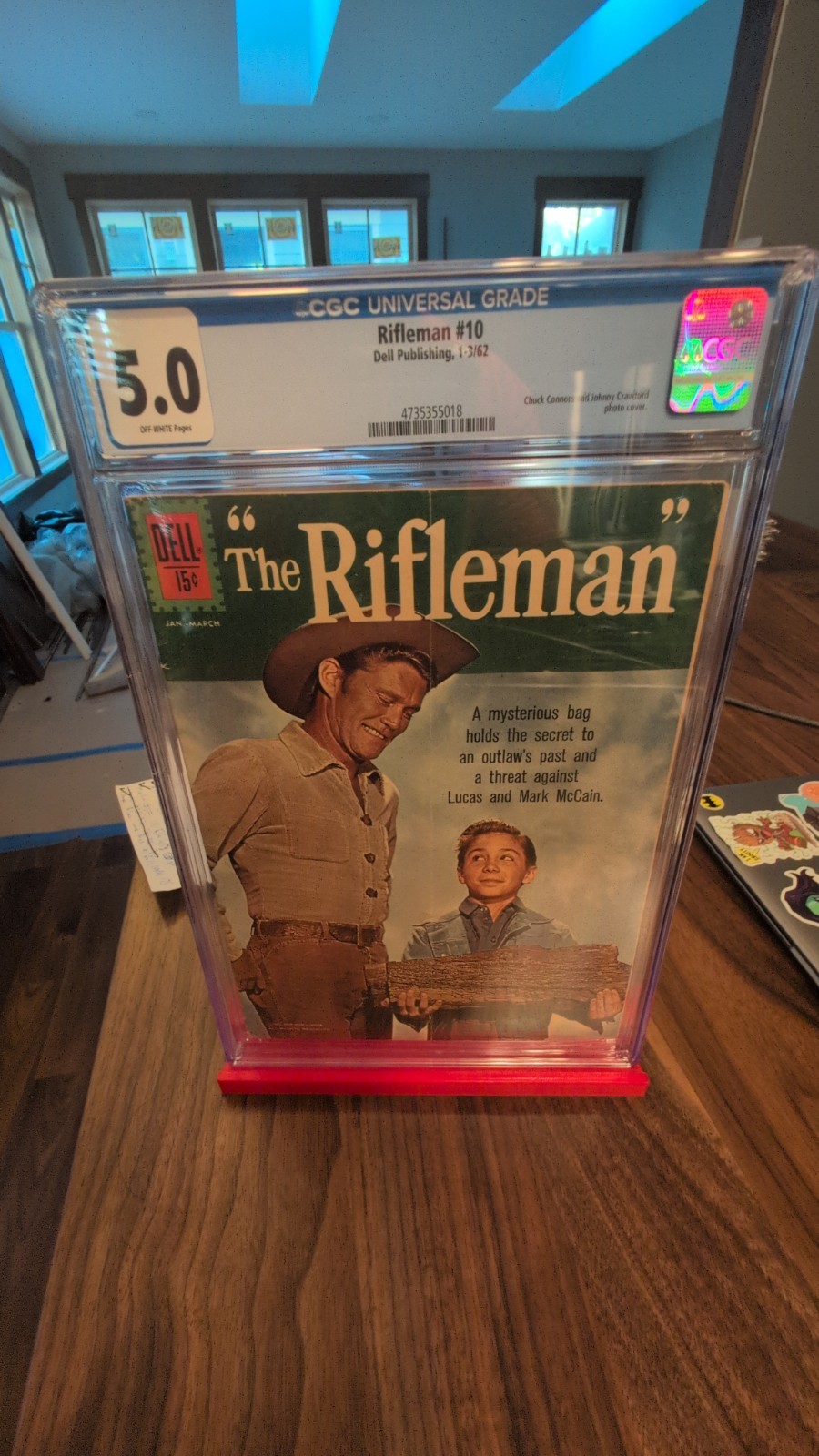 RIFLEMAN #10 (Controversial Wood Innuendo Cover) CGC 5.0  Dell Publishing 1962