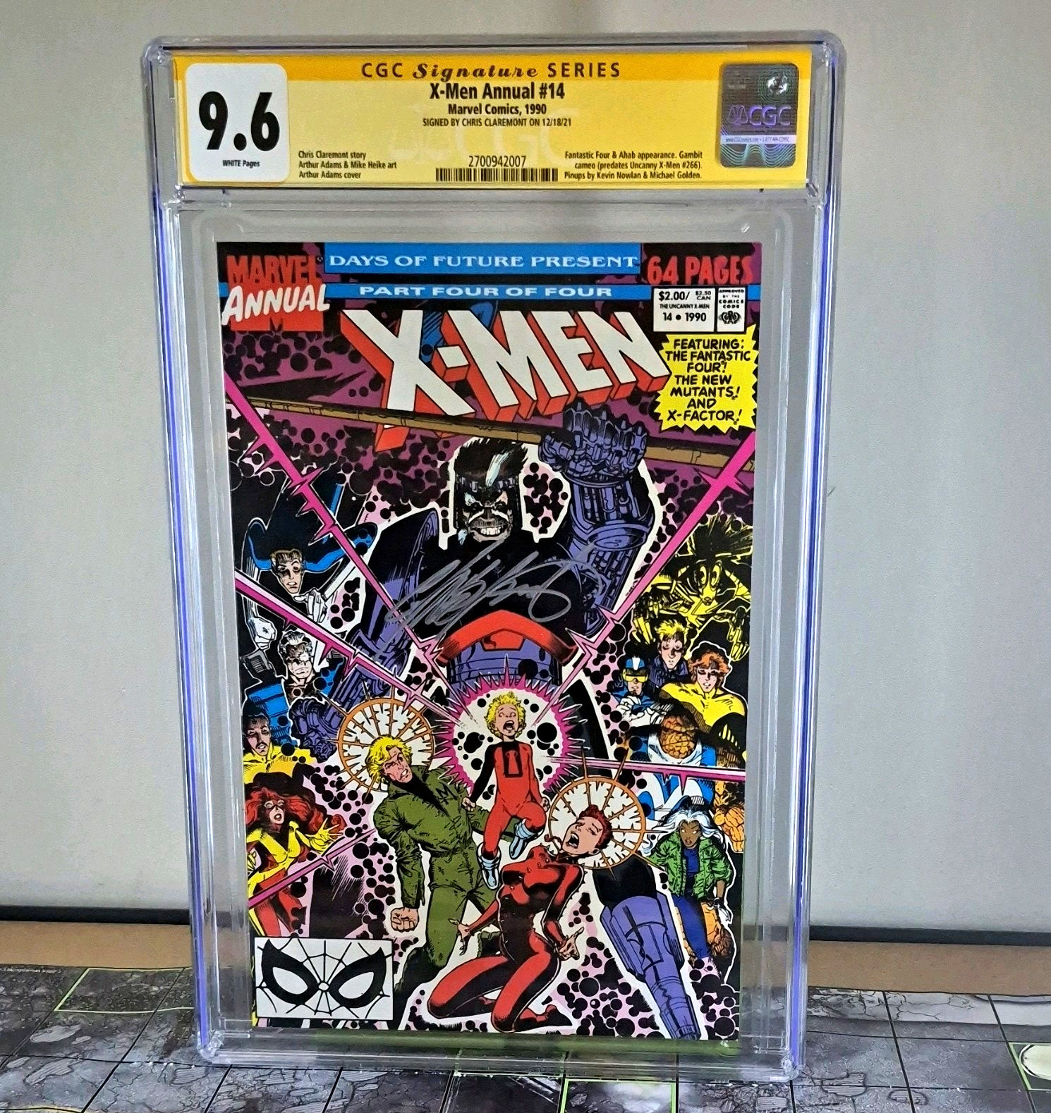 Marvel X-Men Annual #14 (1990) CGC SS 9.6 Signed Chris Claremont 1st APP Gambit
