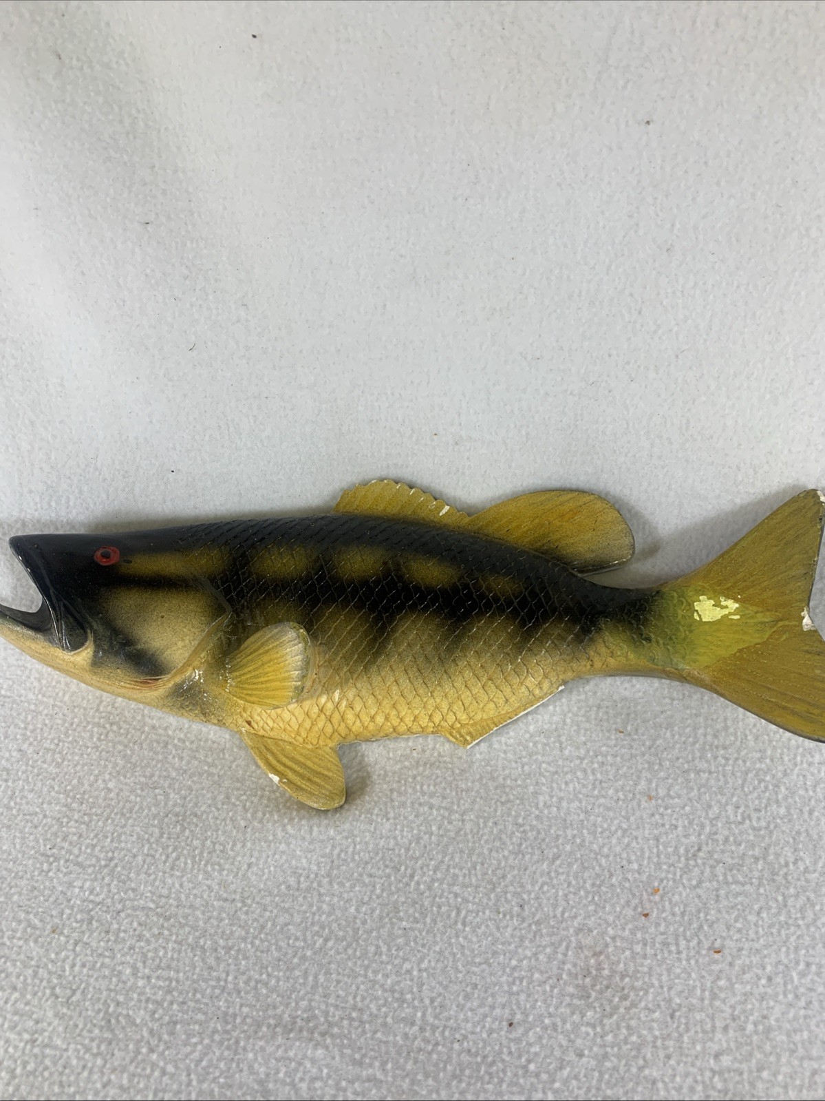 Vintage Grain Belt Beer Chalkware Largemouth Bass Advertising Wall Plaque