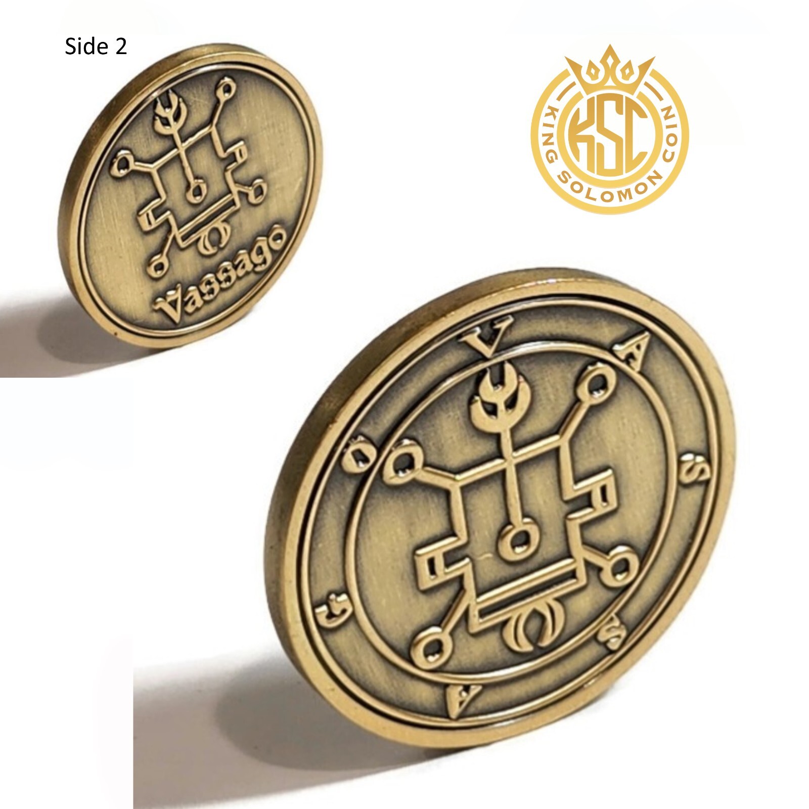 Vassago Seal Coin Ars Goetia Prince Talisman Brass