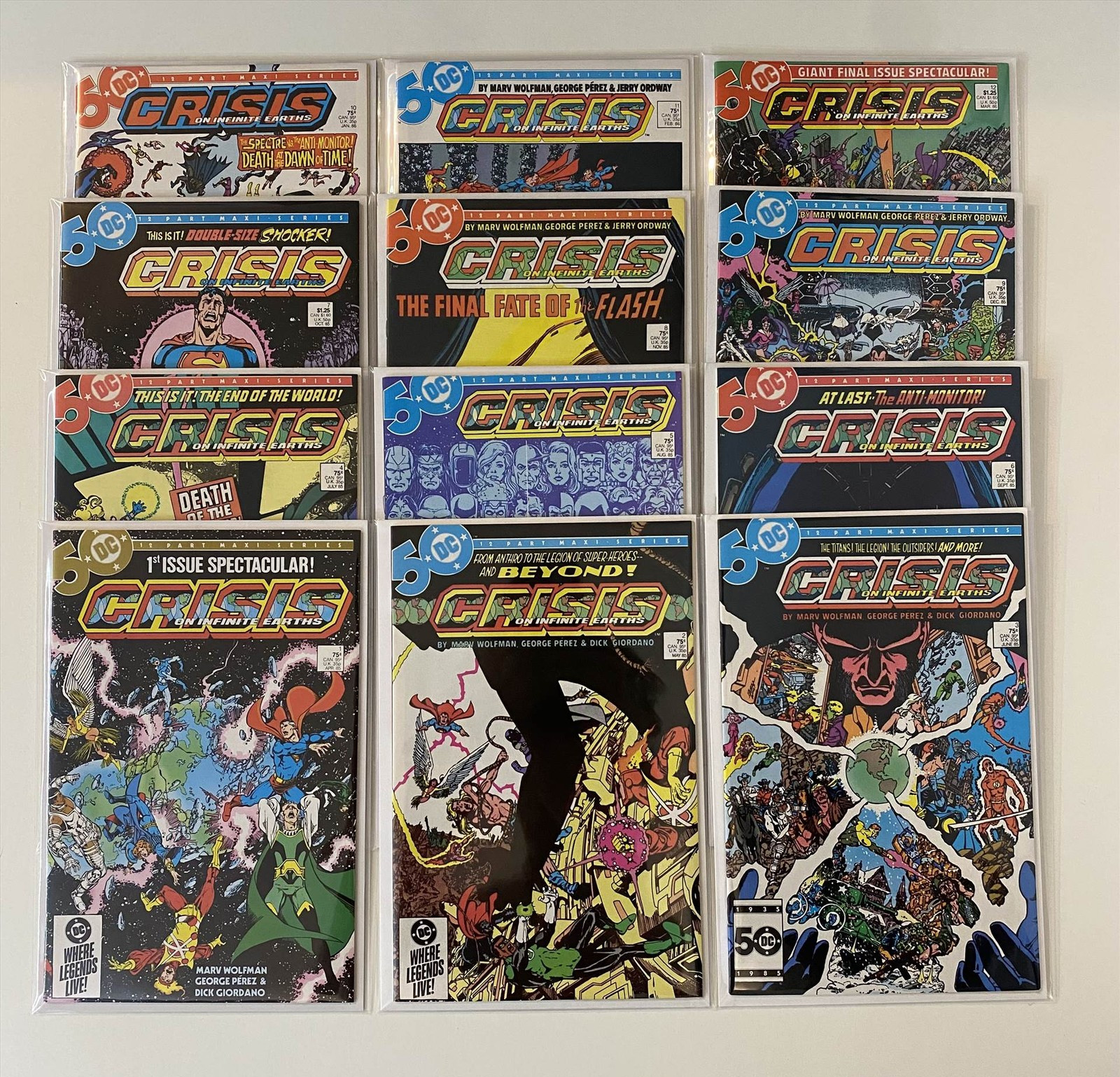Crisis on Infinite Crisis 1 - 12 NM/NM+ 1984 Series Complete Set 7 8 DC Comics