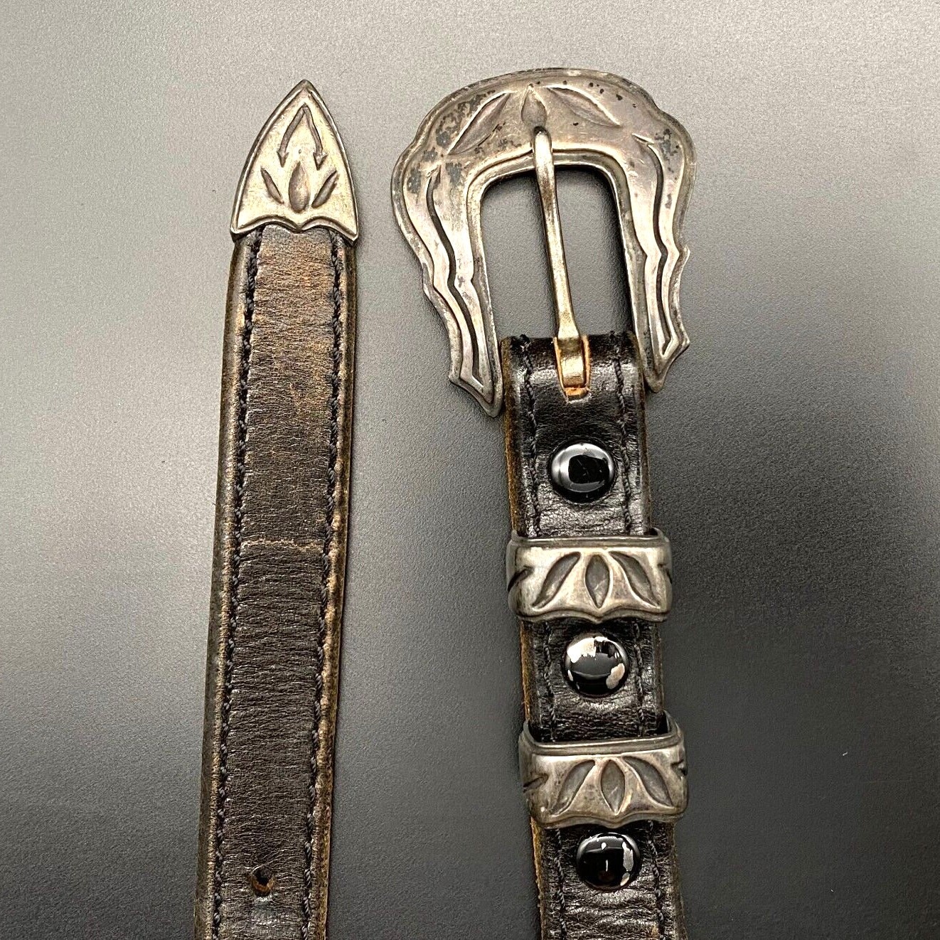 Vintage Chacon Sterling Silver Belt Buckle 3/4\