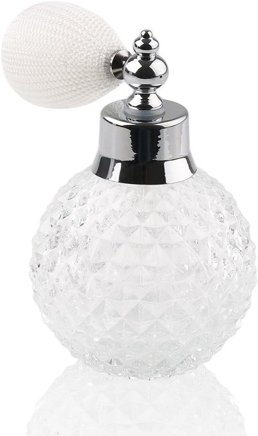 Coolrunner Crystal Art Vintage Style Refillable Perfume 3.4 Ounces, Clear 
