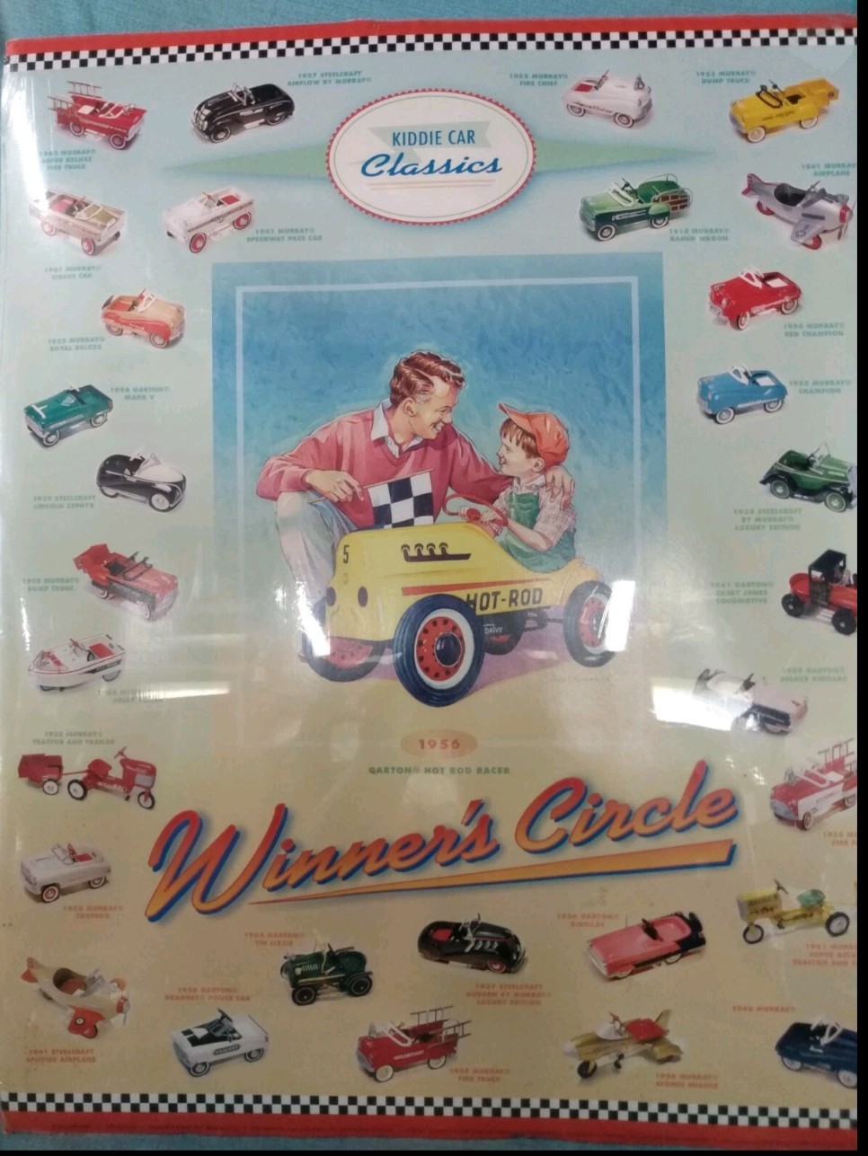 Hallmark Kiddie Car Classics Poster 1995 Unopened 20\