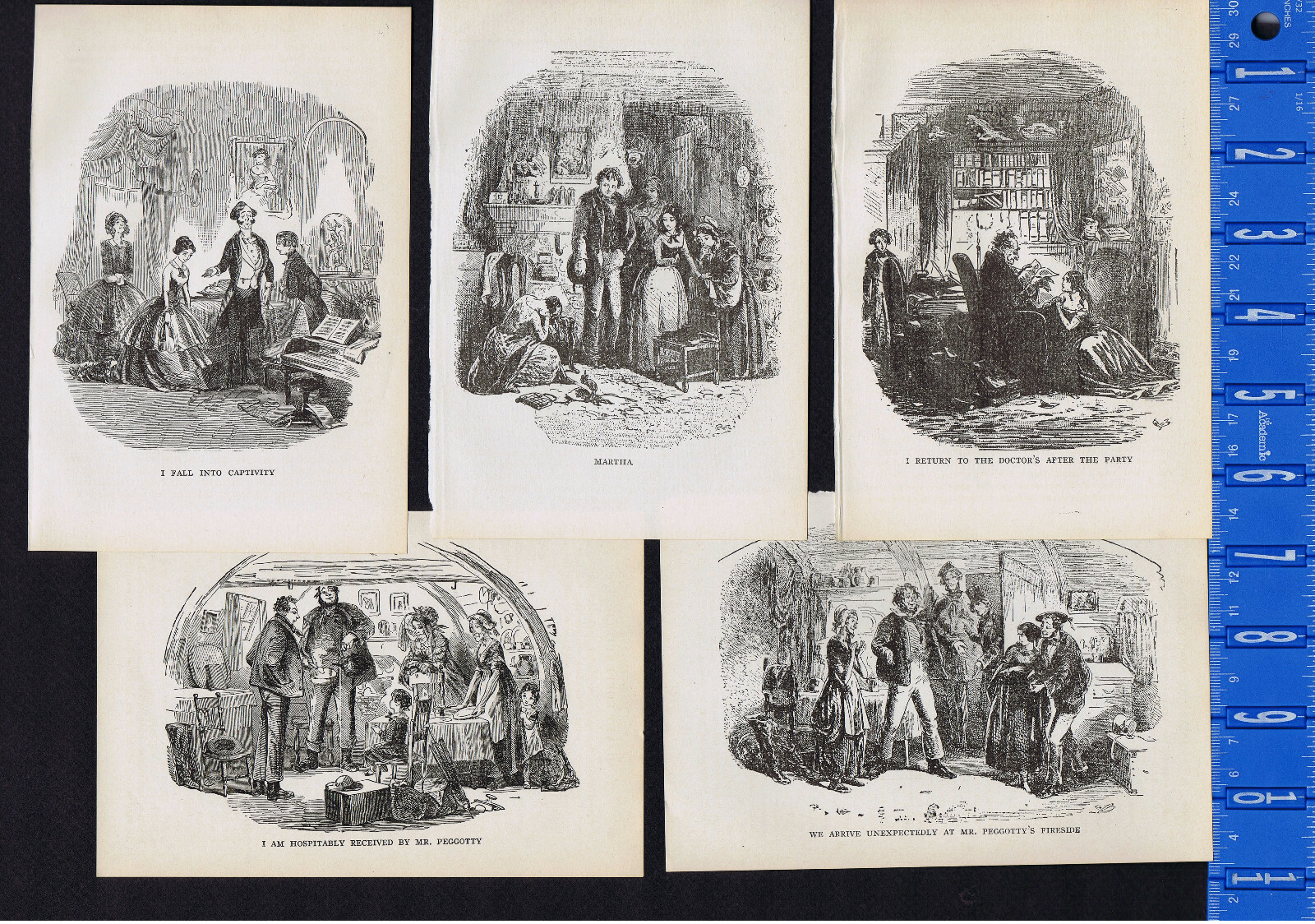David Copperfield, Charles Dickens, Wood-Engraved Illustrations, 1936