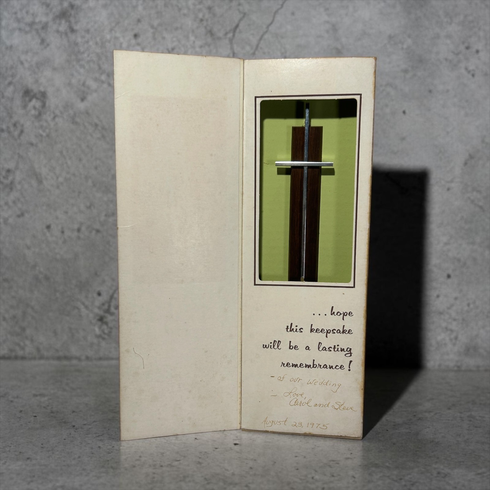 VTG Cawley Gifts Silver Cross Walnut Wood Cross Confirmation Wedding Religious