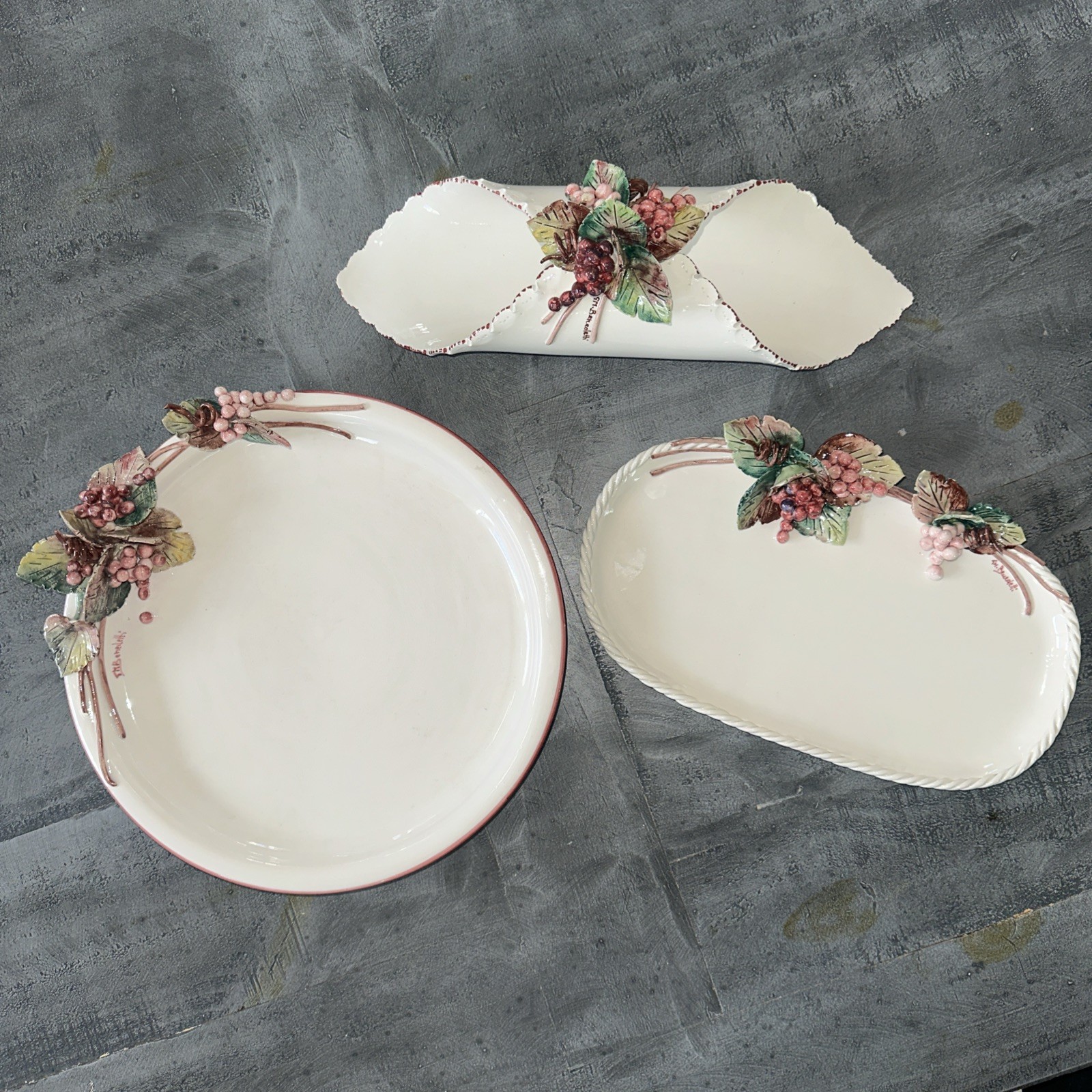 Exquisite VTG Italian Handmade “La Luna nel Pozzo” 3 Piece Set Exquisite VTG Italian Handmade “La Luna nel Pozzo” 3 Piece Set