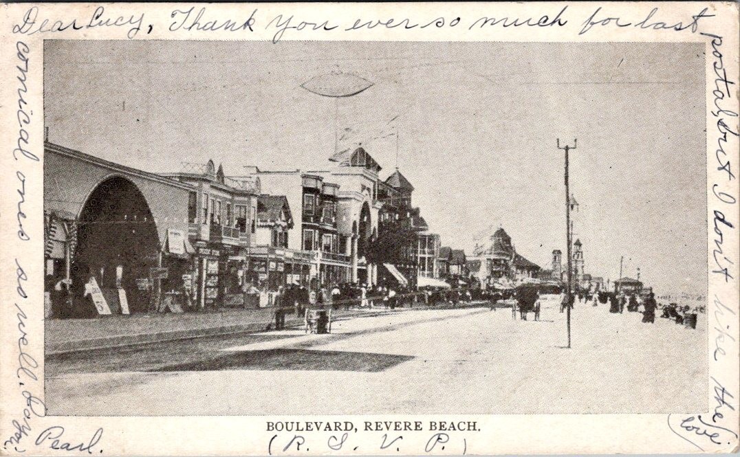 1905 Antique Undivided Postcard from The Boulevard On Revere Beach, 2088B